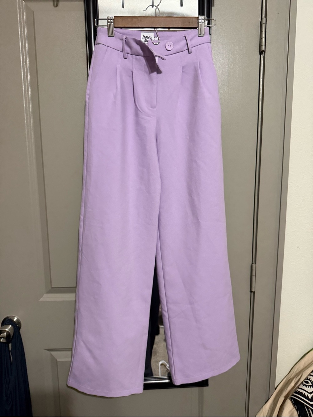 Princess Polly Lavender High-Waist Wide Leg Pants